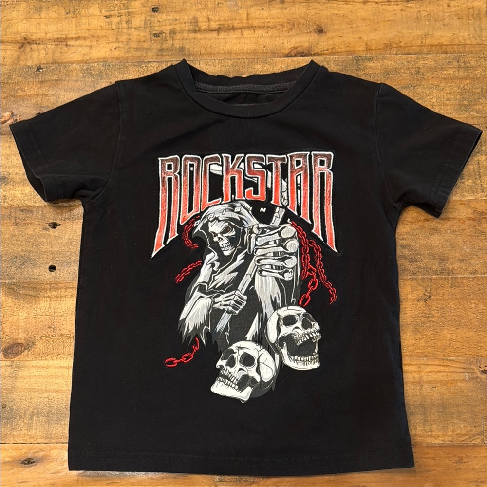 Black and Red Monster Graphic Tee Short Sleeve